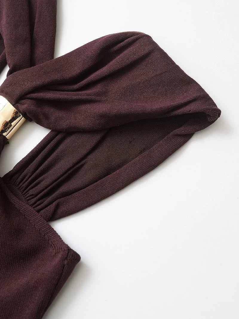 Halter Gold Ring Sleeveless Top