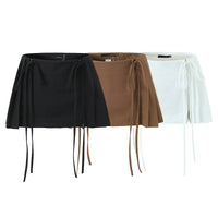 Tie Me Up Pleated Mini Skirt