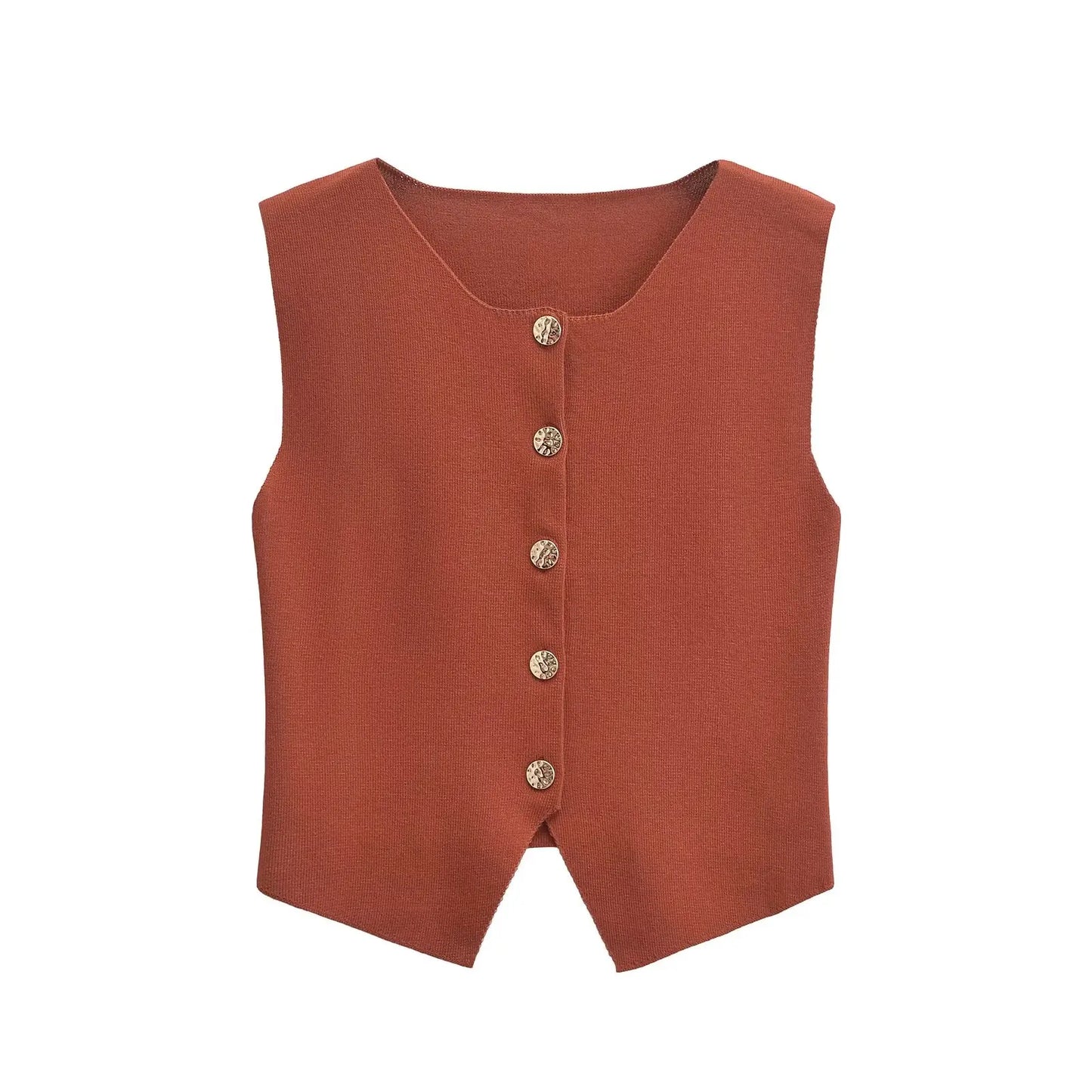 Sleeveless Tailored Cropped Vest