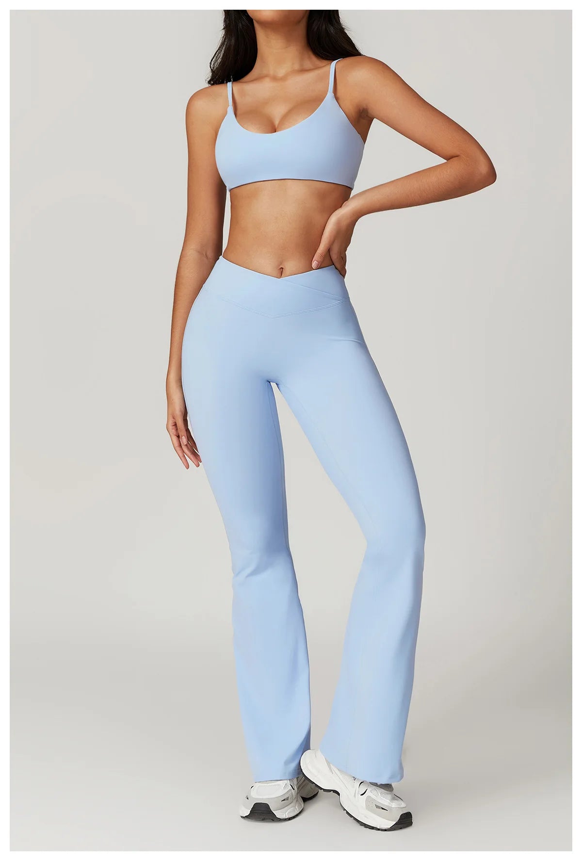 Short Sleeve Gym Crop Top High Waist Legging Set