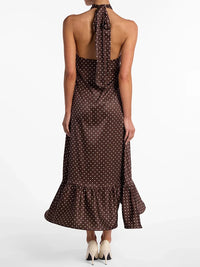 Dot Me Down Halter Maxi