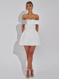 Off-shoulder Sequins Strapless Sexy Mini Dress